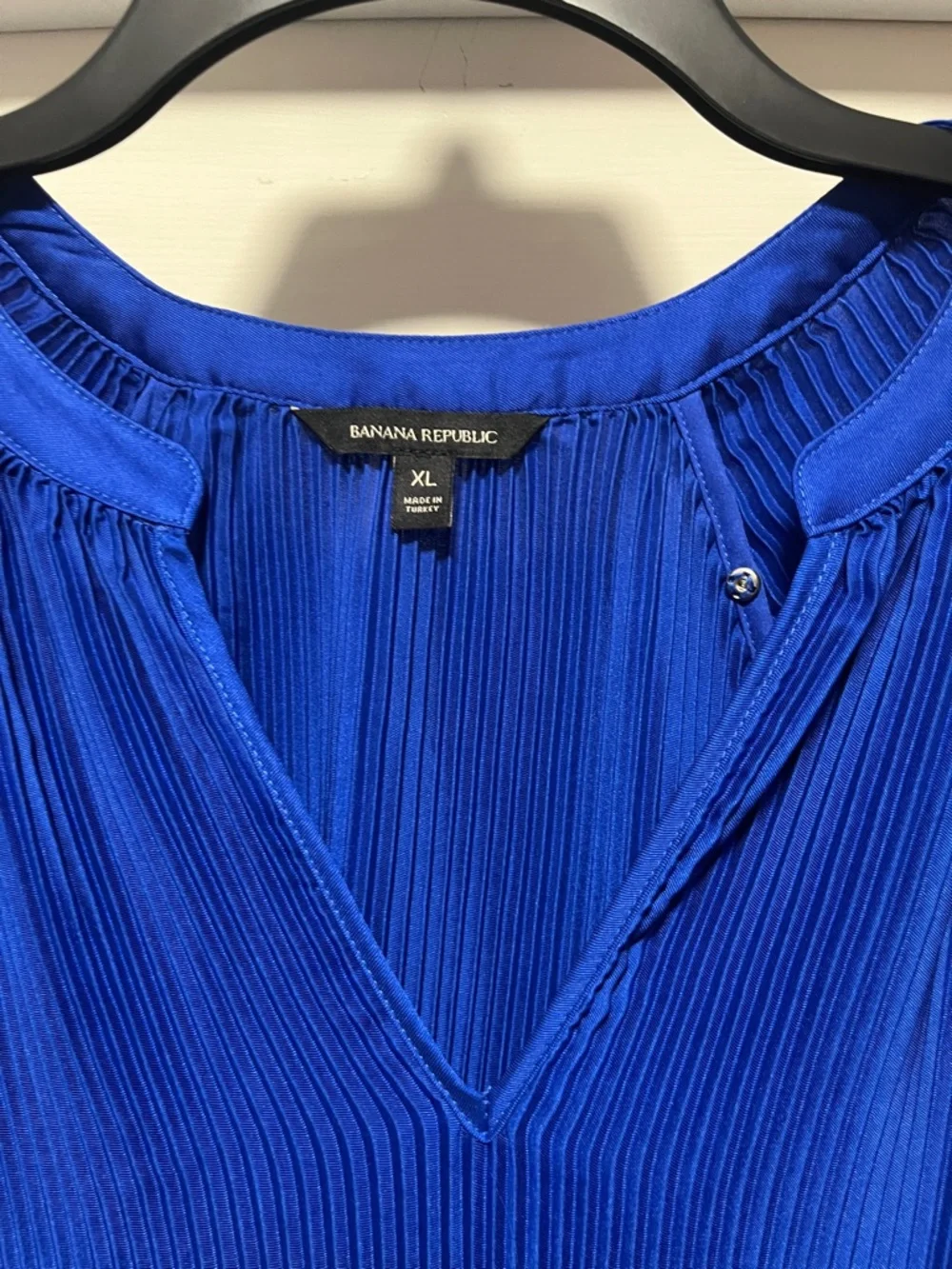 Banana Republic Royal Blue Pleated Long Sleeve Dress - Picture 4 of 8